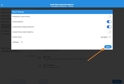 APP - INSPEC REPORT SETTINGS
