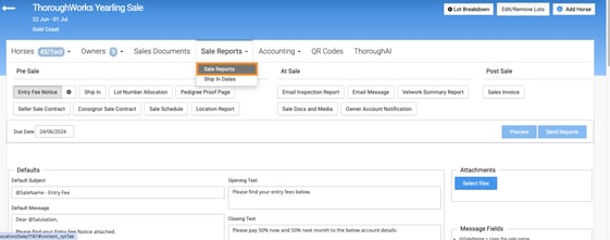 PORTAL - SALE REPORTS