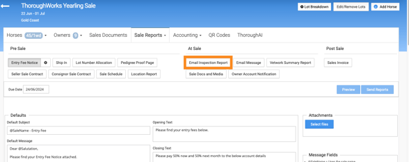 PORTAL - EMAIL INSPECTION REPORT